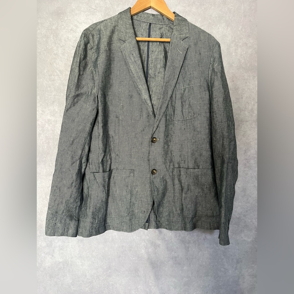 Men’s Lucky Brand Gray  Linen Blazer Size 40